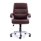 Brown office chair with a white background