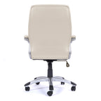 Beige office chair with a white background