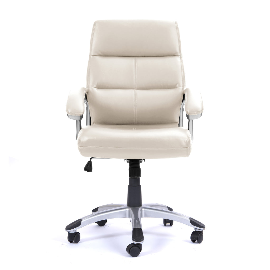Beige office chair on a white background