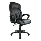 Black office chair on a white background