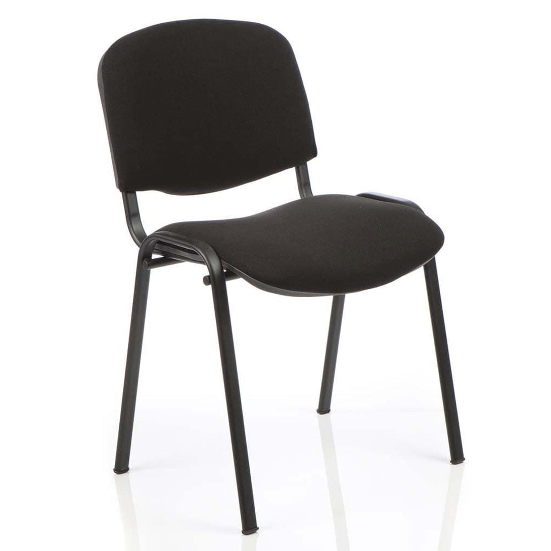 Black conference chair with a black frame on a white background