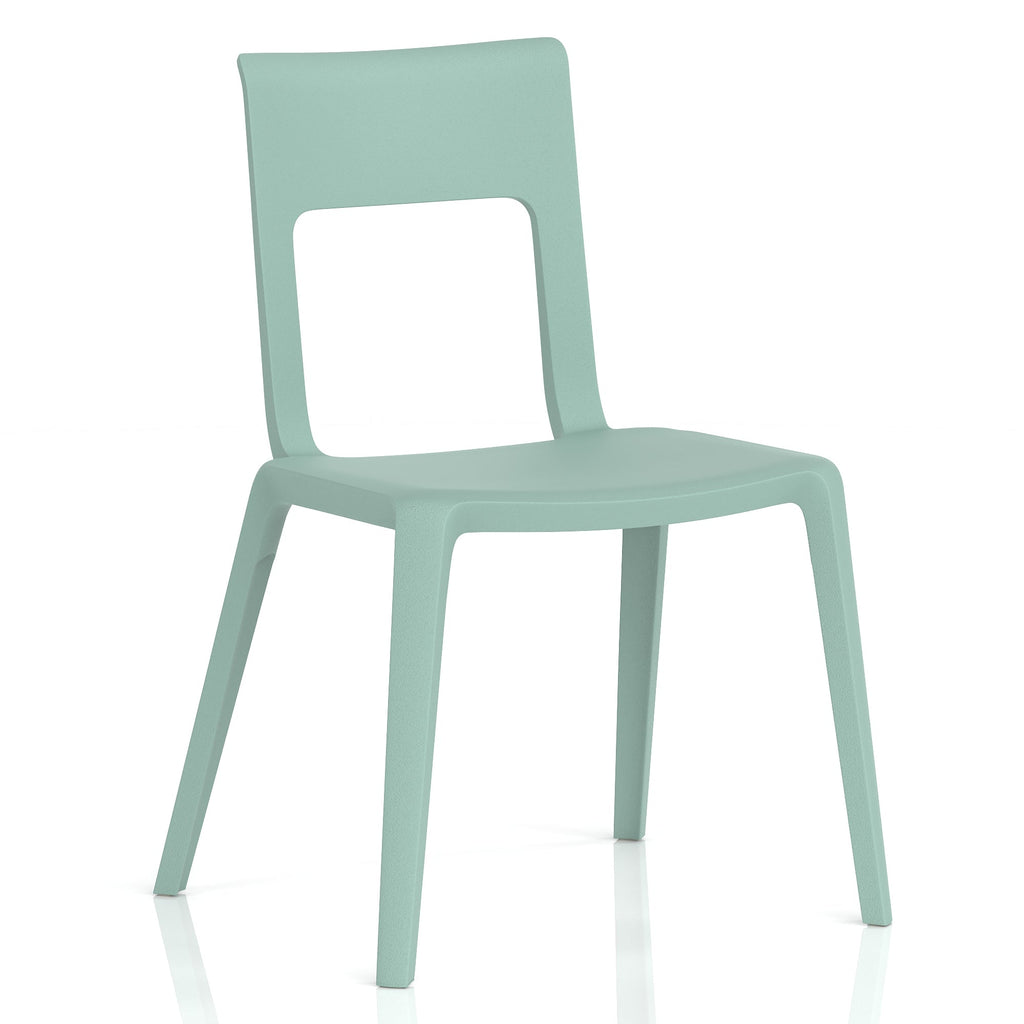 Light green chair on a white background