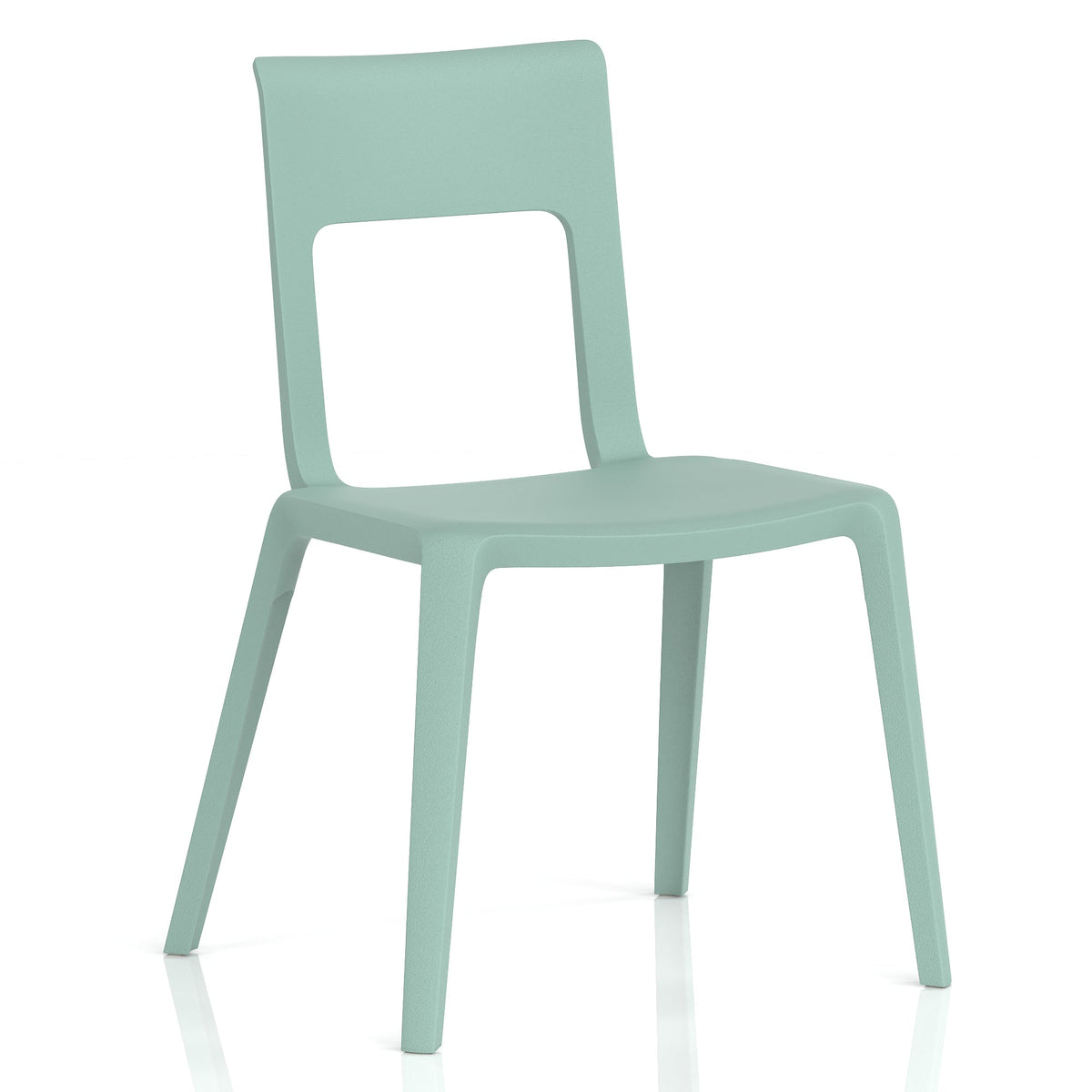 Light green chair on a white background