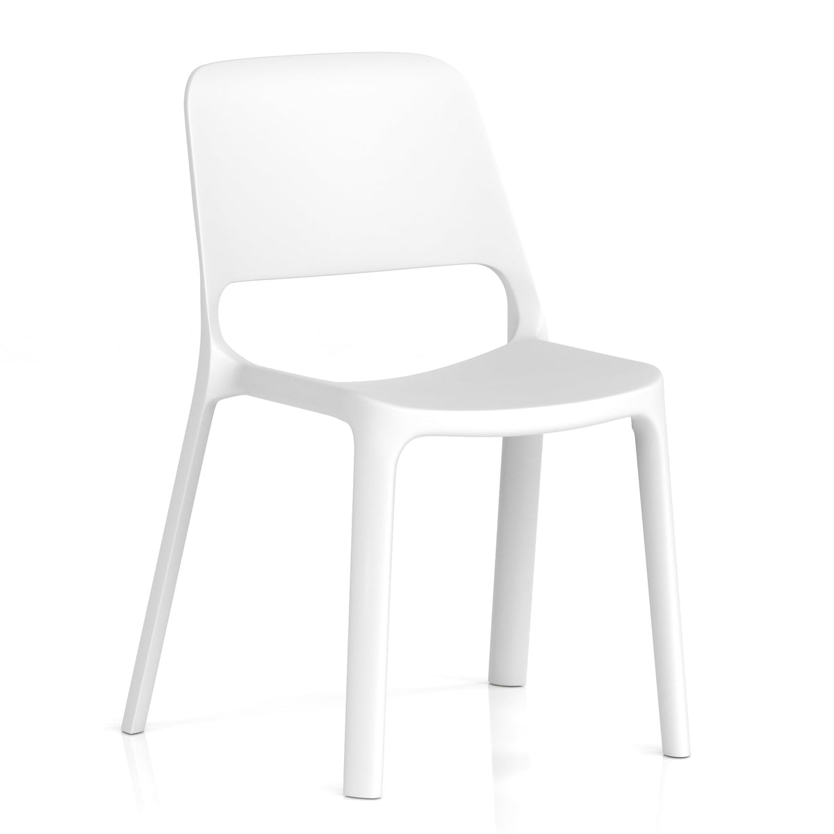 White chair on a white background