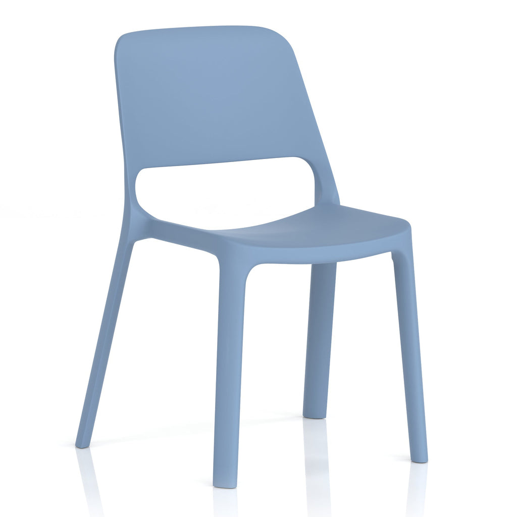 Blue chair on a white background
