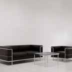 Belmont Cubed Leather Faced Reception Chair