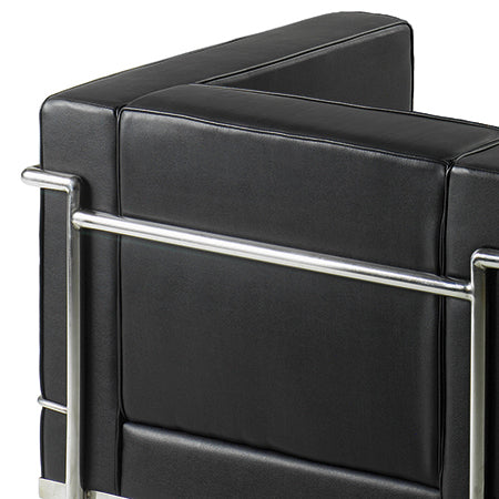 Belmont Cubed Leather Faced Reception Chair