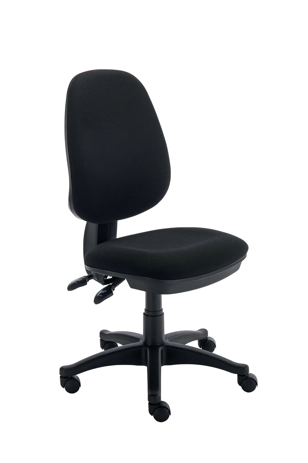 Black office chair on a white background