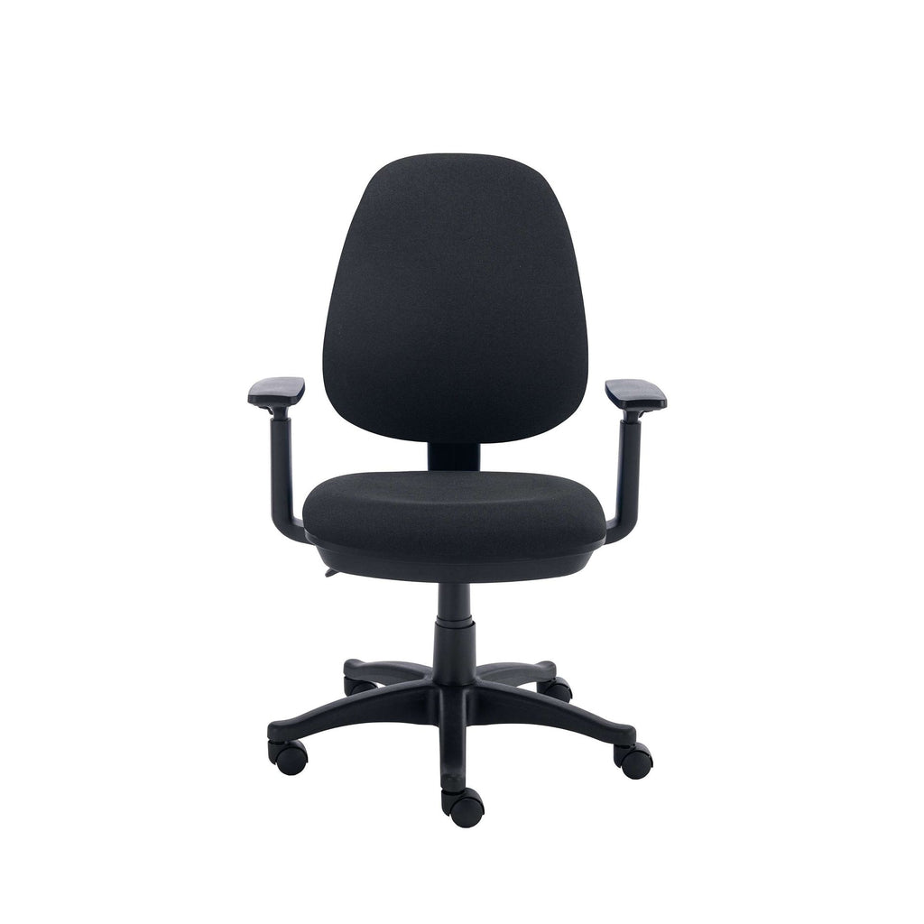 Black office chair on a white background
