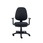 Black office chair on a white background