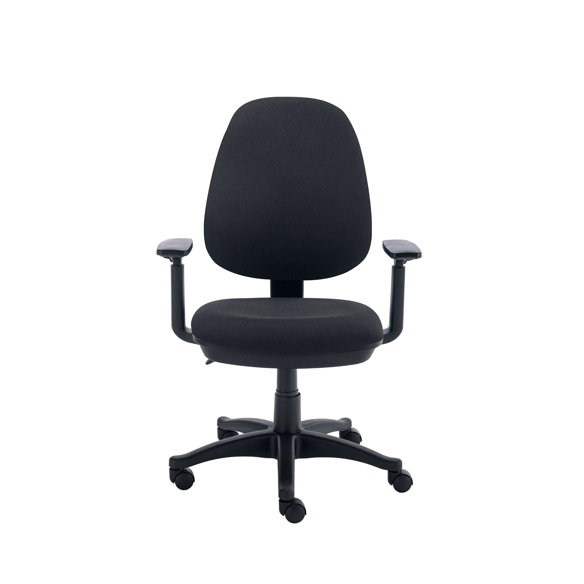 Black office chair on a white background