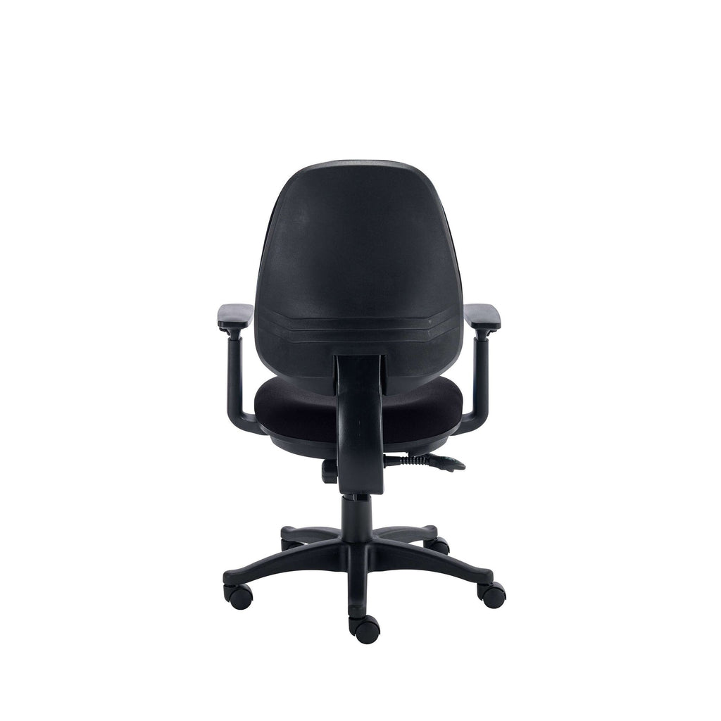 Black office chair on a white background