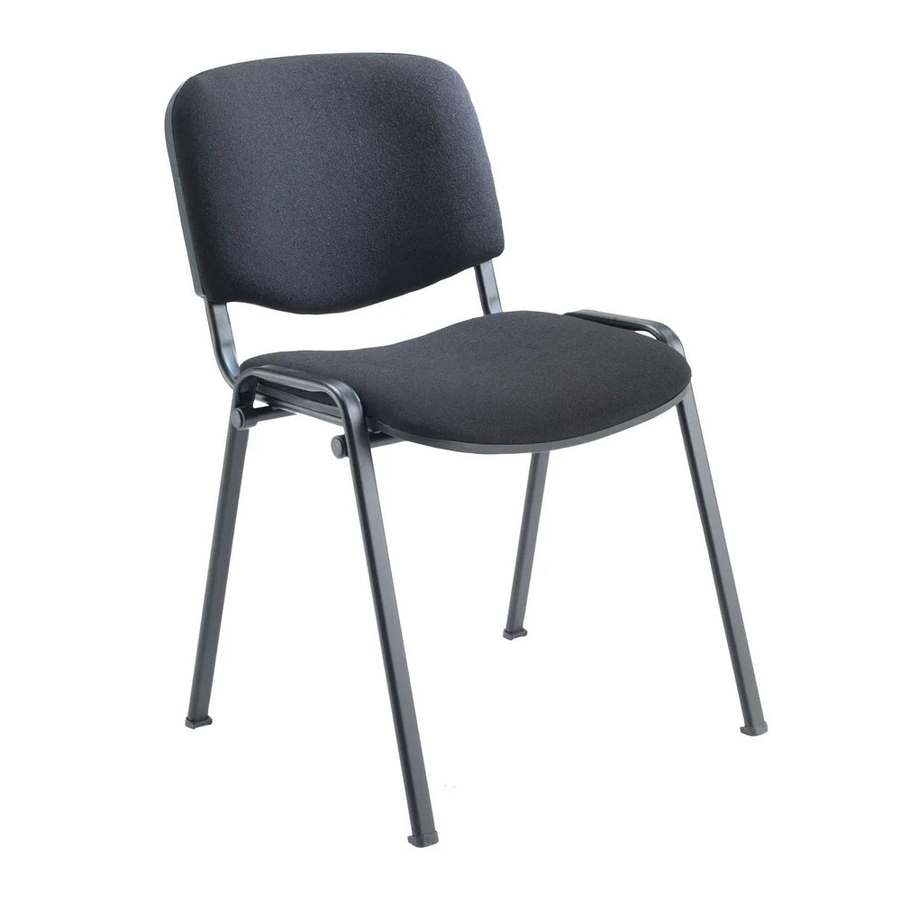 Charcoal office chair with metal frame on a white background