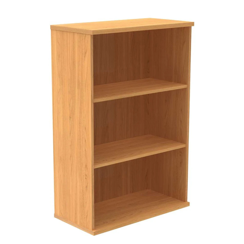 Bookcase with two shelves on a white background