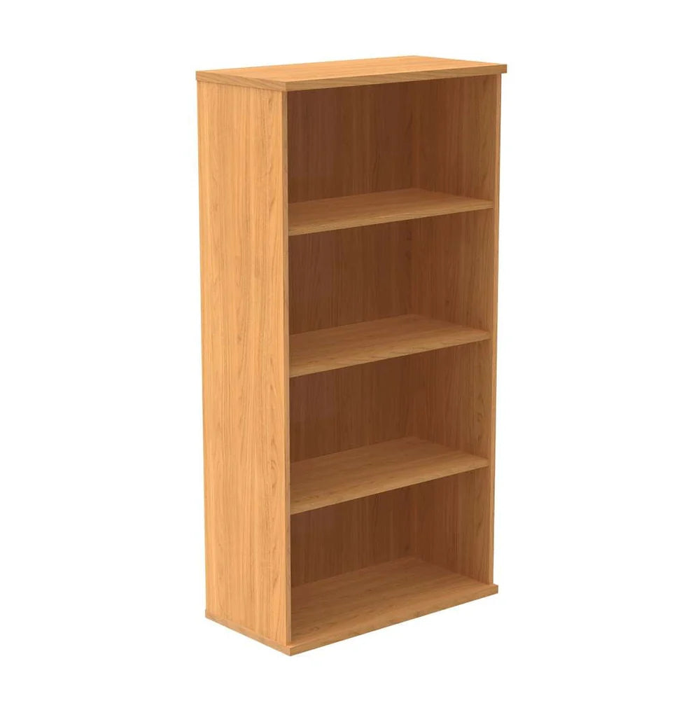 Bookcase with three shelves on a white background