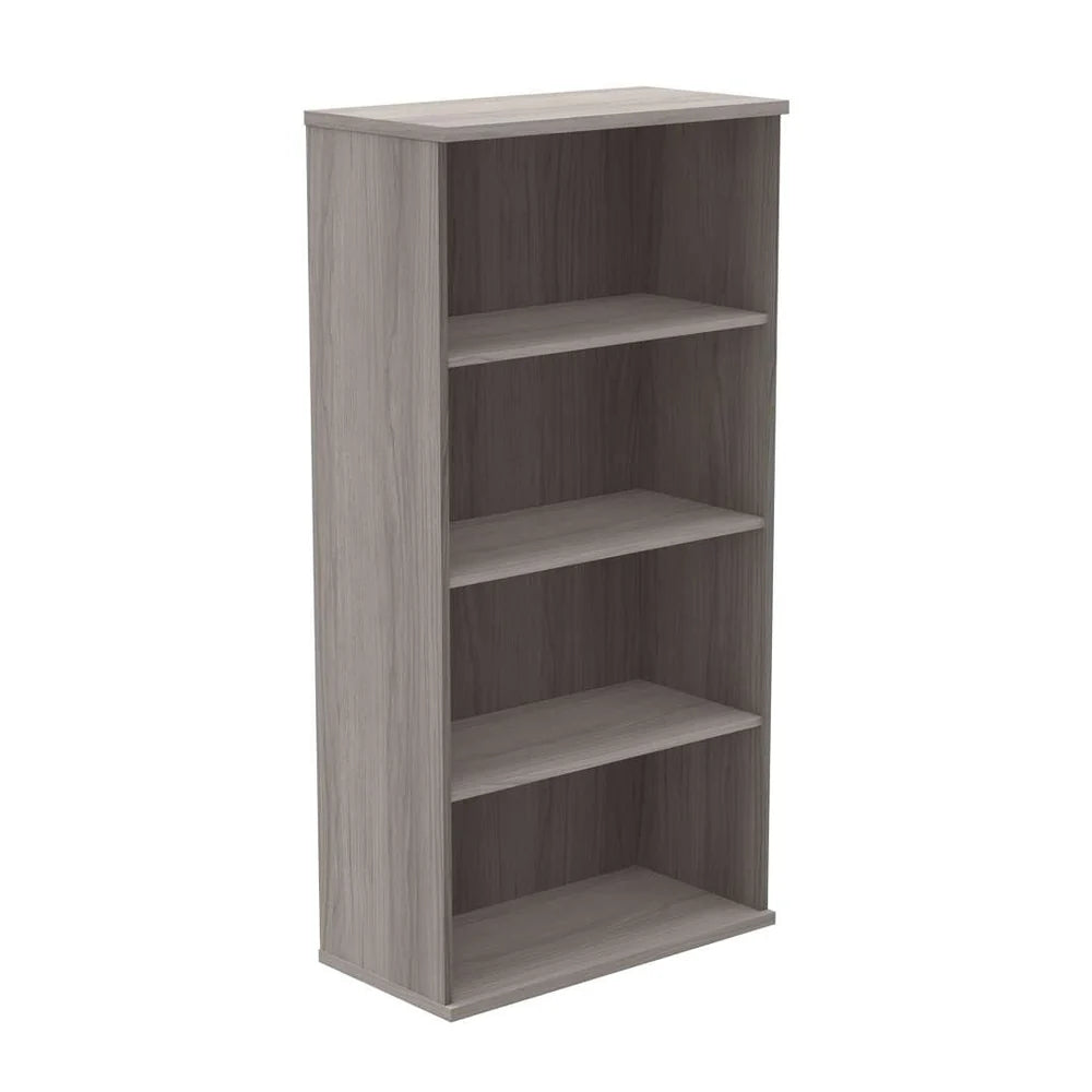 Bookcase with three shelves on a white background