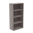 Bookcase with three shelves on a white background