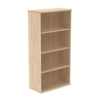 Bookcase with three shelves on a white background