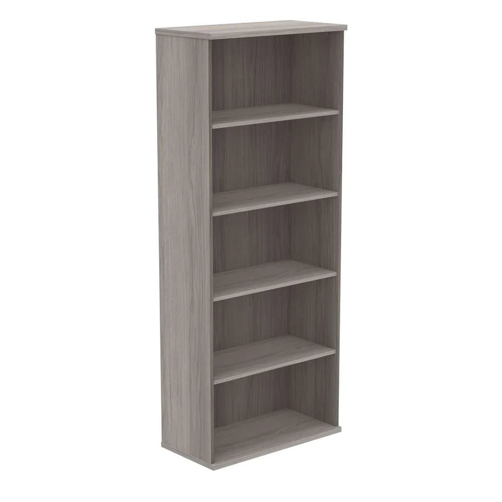 Bookcase with four shelves on a white background