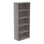 Bookcase with four shelves on a white background