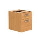 Fixed pedestal with two drawers on a white background