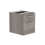 Fixed pedestal with two drawers on a white background