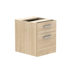Fixed pedestal with two drawers on a white background