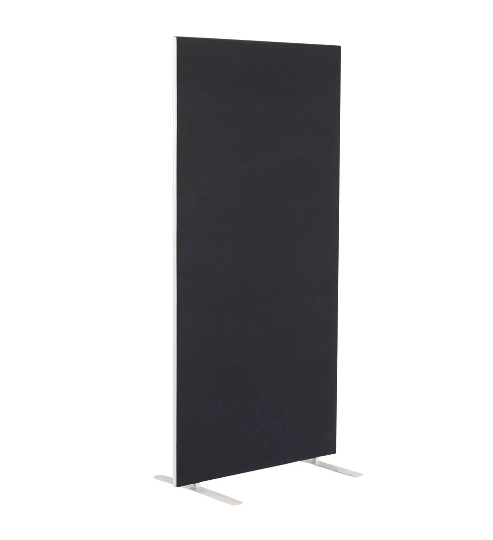 Black screen partition on a white background