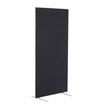 Black screen partition on a white background