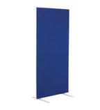 Blue screen partition on a white background