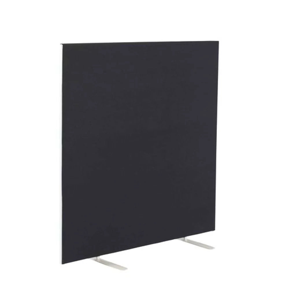 Black screen partition on a white background
