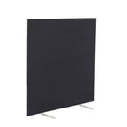 Black screen partition on a white background
