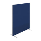 Blue screen partition on a white background
