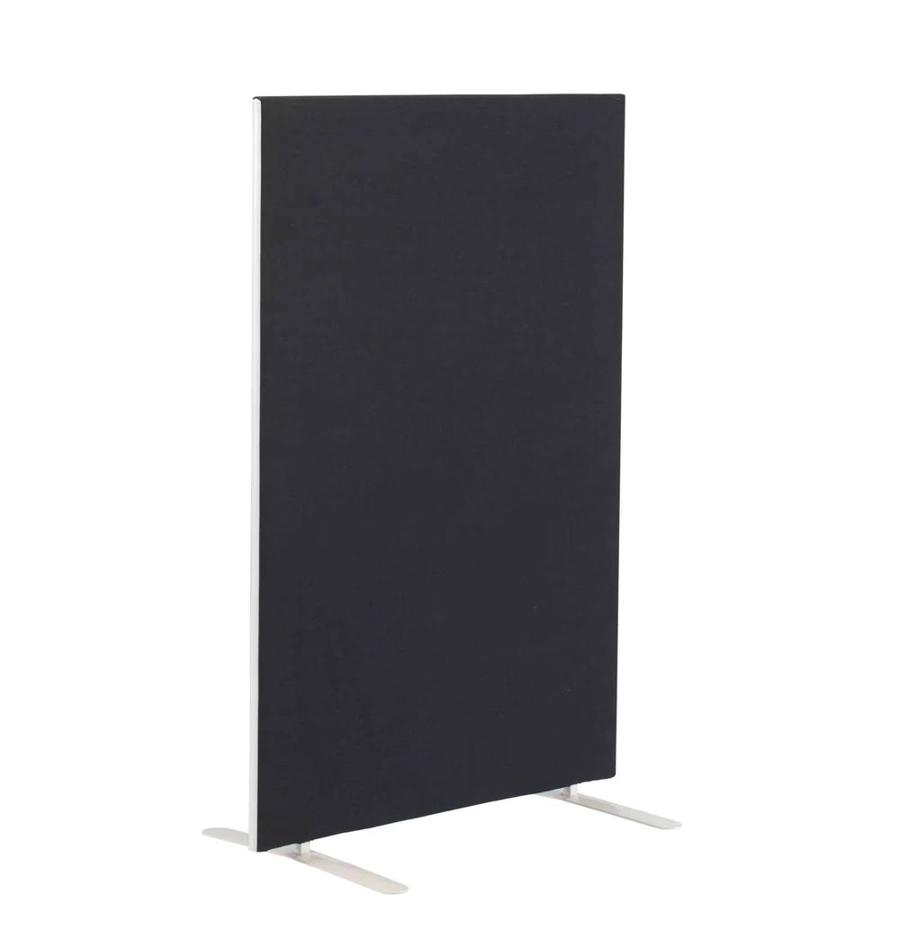 Black screen partition on a white background