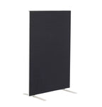 Black screen partition on a white background