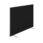 Black screen partition on a white background