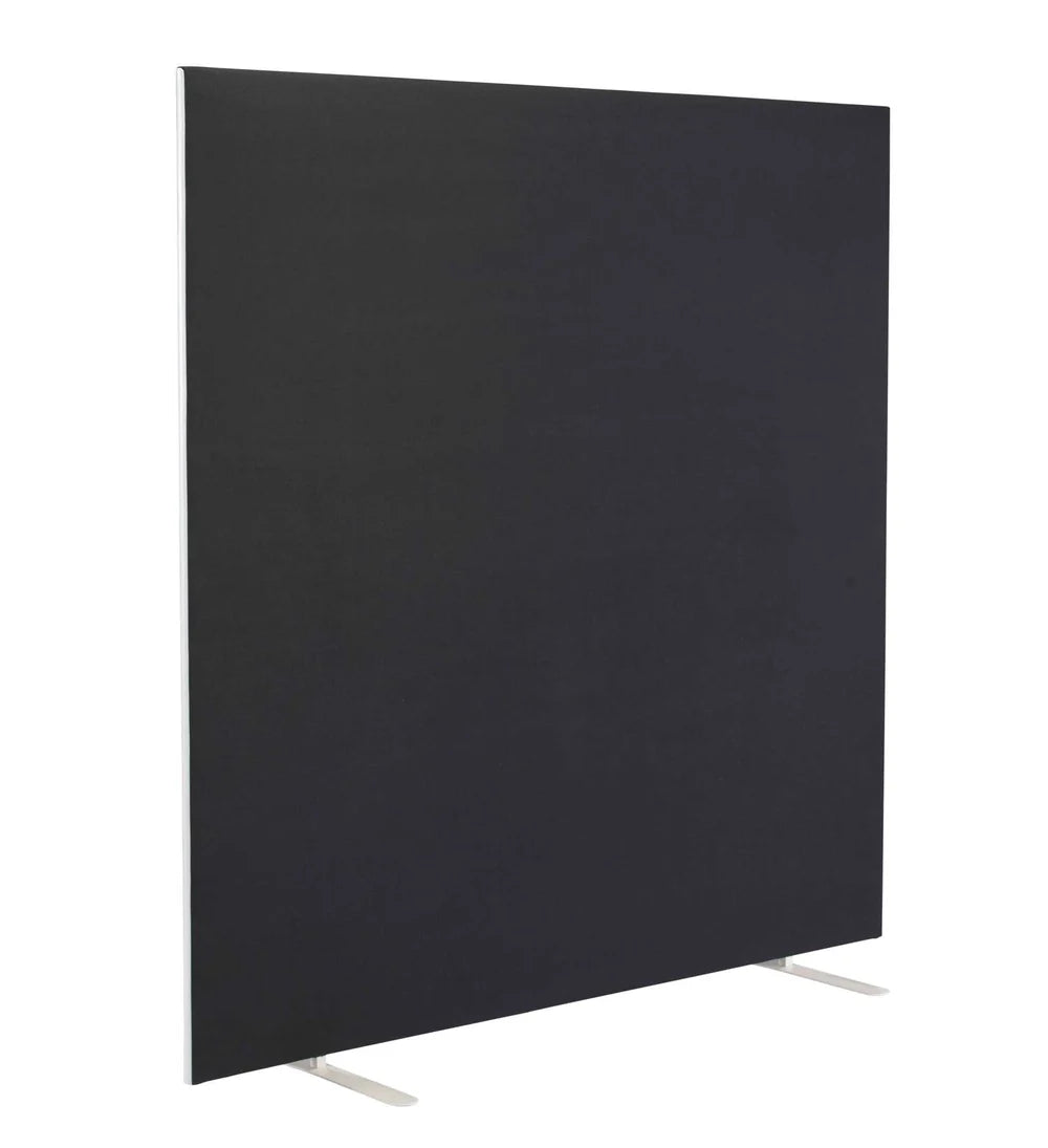 Black screen partition on a white background