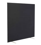 Black screen partition on a white background