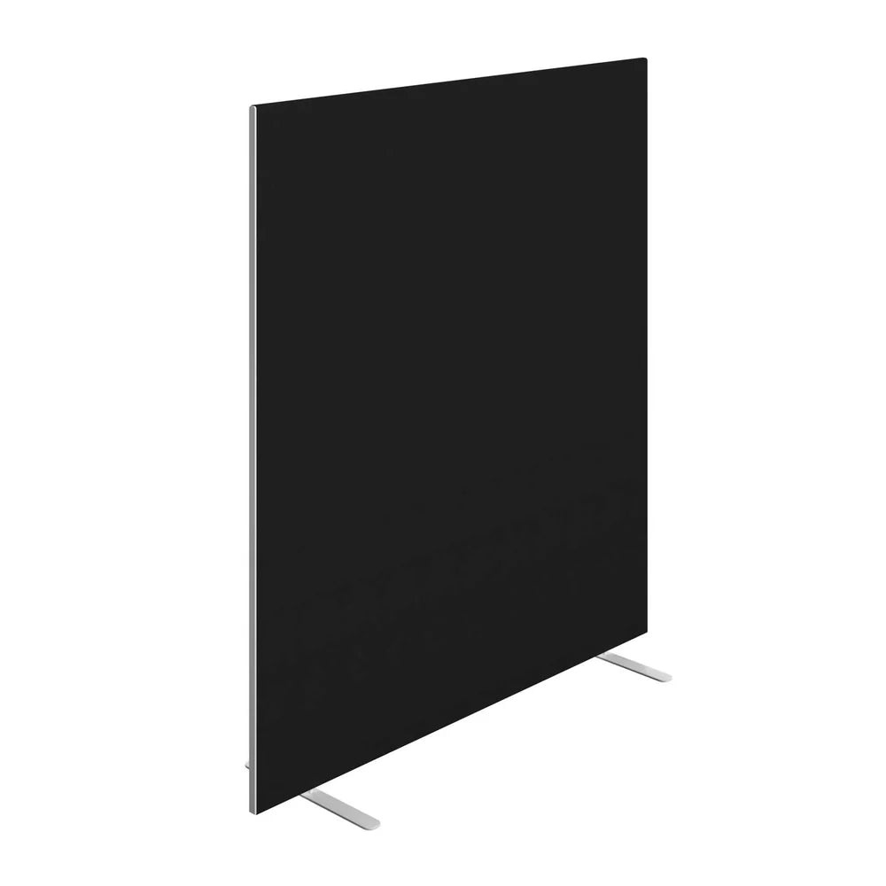 Black screen partition on a white background