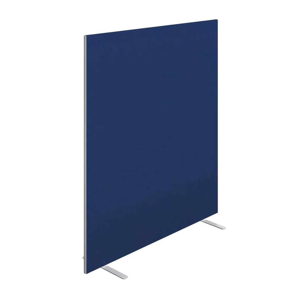 Blue screen partition on a white background