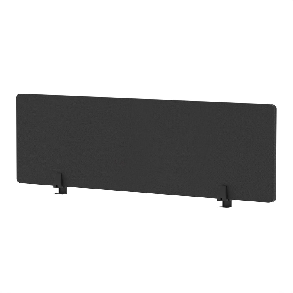 Black office partition screen on a white background