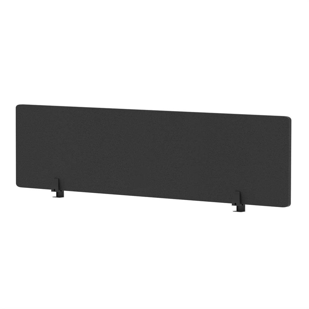 Black office partition screen on a white background