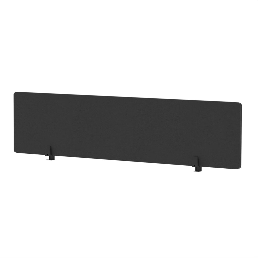 Black office screen partition on a white background