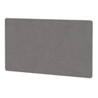 Grey rectangular desk screen on a white background