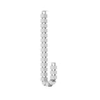 Silver cable spine on a white background