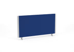Blue screen with white frame on a white background