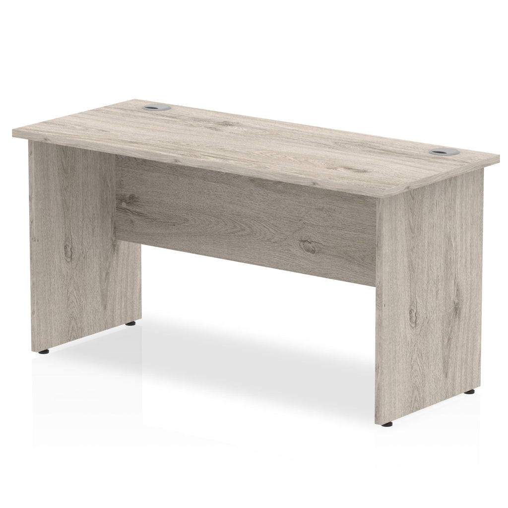 Rectangular wood-effect desk on a white background