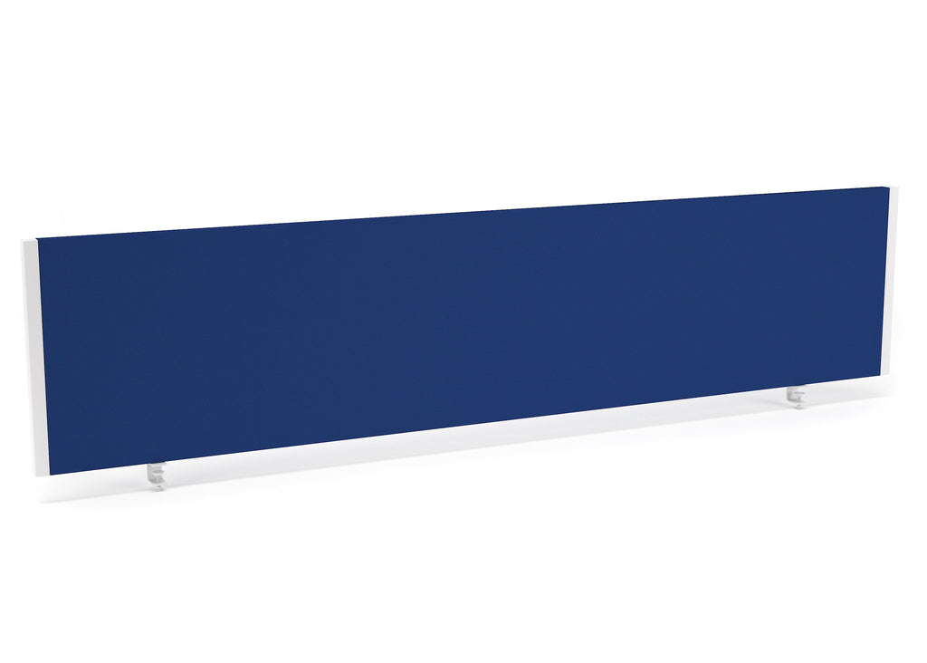 Rectangular blue screen with white frame on a white background