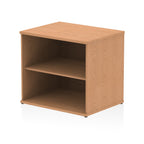 One shelf wood-effect bookcase on a white background
