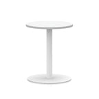 White round table on a white background
